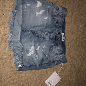 One by one teaspoon jean skirt